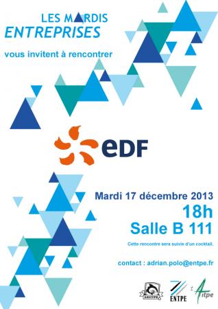 Les Mardis Entreprise – EDF – 17 décembre – AEITPE